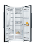 Bosch Series 6 KAD93ABEP Freestanding 65/35 American Style Fridge Freezer, Black