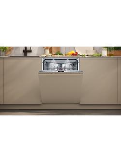 Neff N70 S197YCX05G Fully Integrated Dishwasher, White - view 2, Silver/White