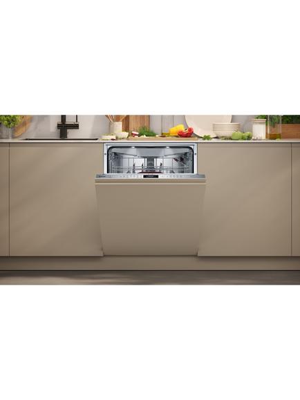 Neff N70 S197YCX05G Fully Integrated Dishwasher, White - view 2, Silver/White