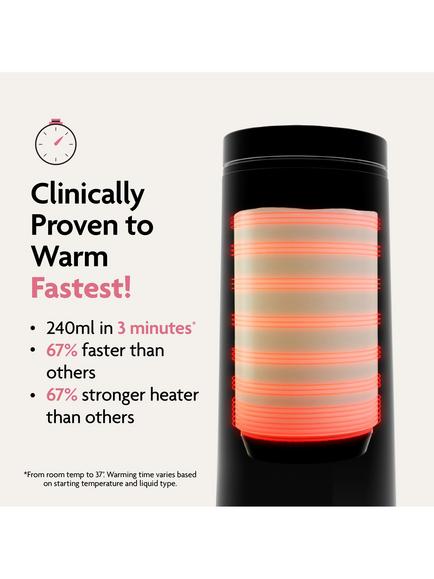 Baby Brezza SuperFast Portable Bottle Warmer, Black - view 2, Black
