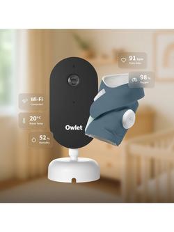 Owlet Dream Duo Sock & Dream Sight Baby Monitor, Bedtime Blue - view 2, Bedtime Blue