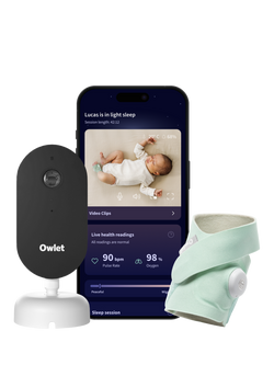 Owlet Dream Duo Sock & Dream Sight Baby Monitor, Mint, Mint