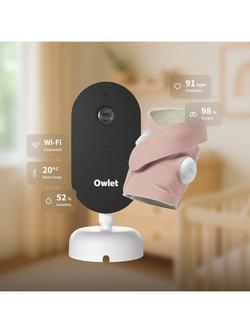 Owlet Dream Duo Sock & Dream Sight Baby Monitor, Rose - view 2, Dusty Rose