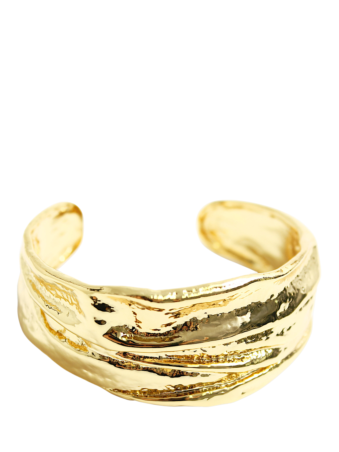 Product image 1 of 4, which shows By Alona Carmen Cuff Bangle, Gold