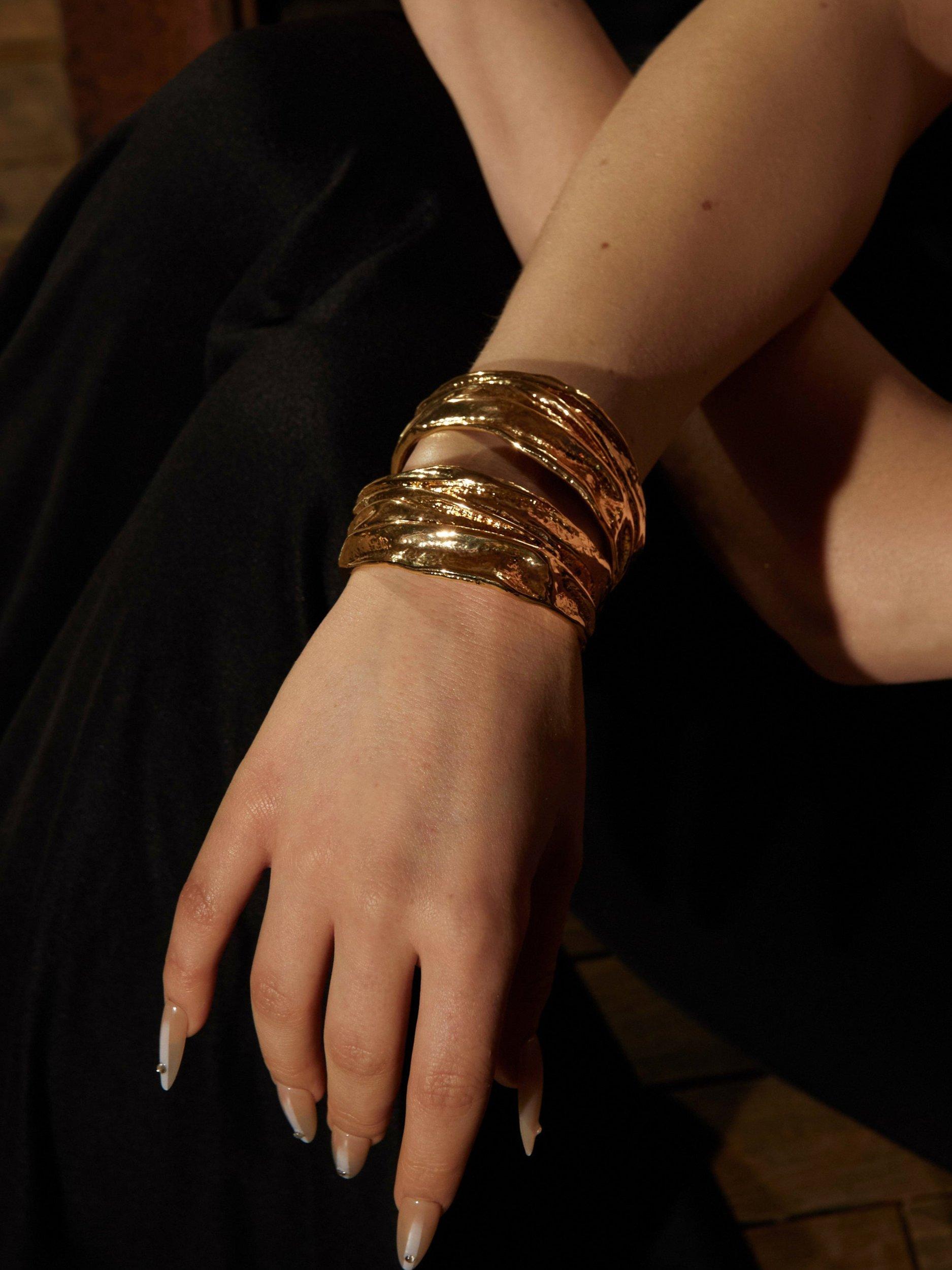 Product image 2 of 4, which shows By Alona Carmen Cuff Bangle, Gold