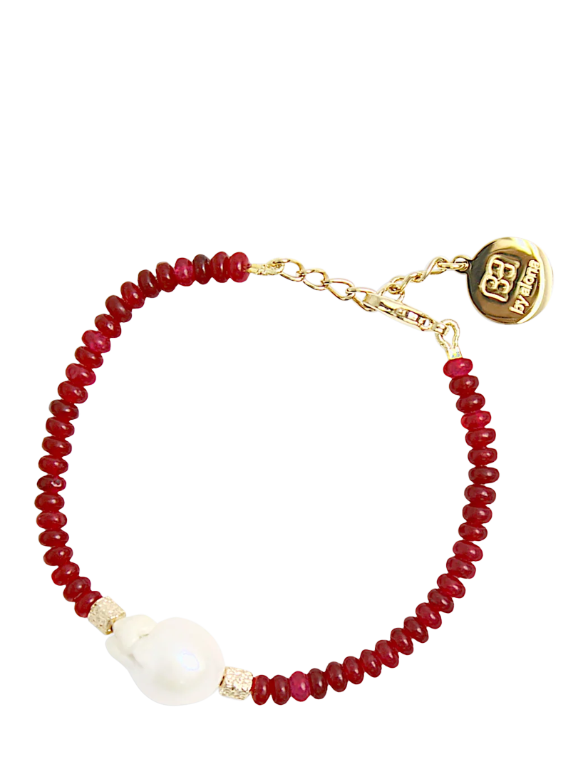Product image 1 of 3, which shows By Alona Verity Bracelet, Red/Gold