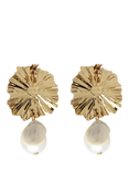 By Alona Amae Keshi Flower Stud Earrings, Gold/Pearl