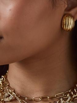 By Alona Athena Demi Hoop Clip Earrings - view 2, Gold