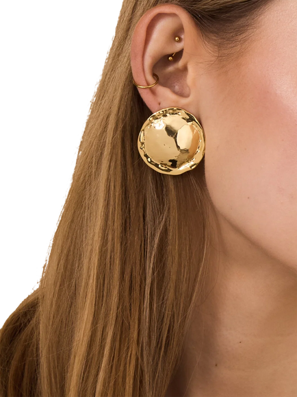 By Alona Dune Clip Earrings - view 2, Gold