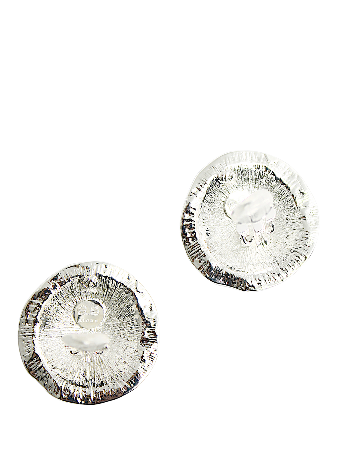 Product image 4 of 4, which shows By Alona Dune Clip Earrings, Silver