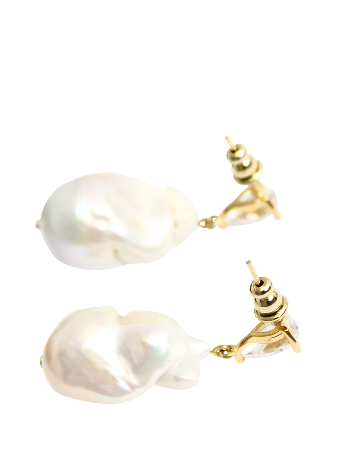 Product image 4 of 4, which shows By Alona Mimi Drop Earrings, Crystal/Pearl