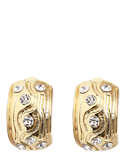 By Alona Nele Demi Hoop Clip Earrings. Gold, Gold