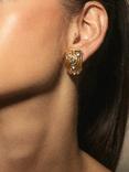 By Alona Nele Demi Hoop Clip Earrings. Gold