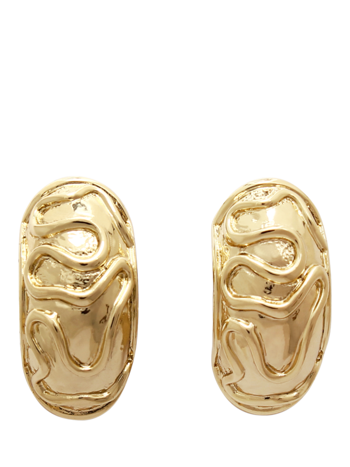 Product image 1 of 4, which shows By Alona Noa Clip Earrings, Gold