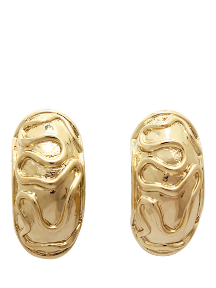 By Alona Noa Clip Earrings, Gold, Gold