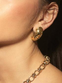 By Alona Noa Clip Earrings, Gold - view 2, Gold