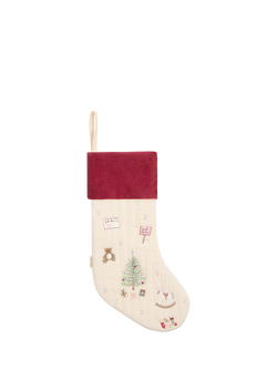 Avery Row Embroidered Christmas Stocking, Multi