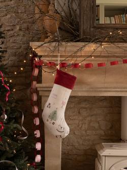 Avery Row Embroidered Christmas Stocking - view 2, Multi