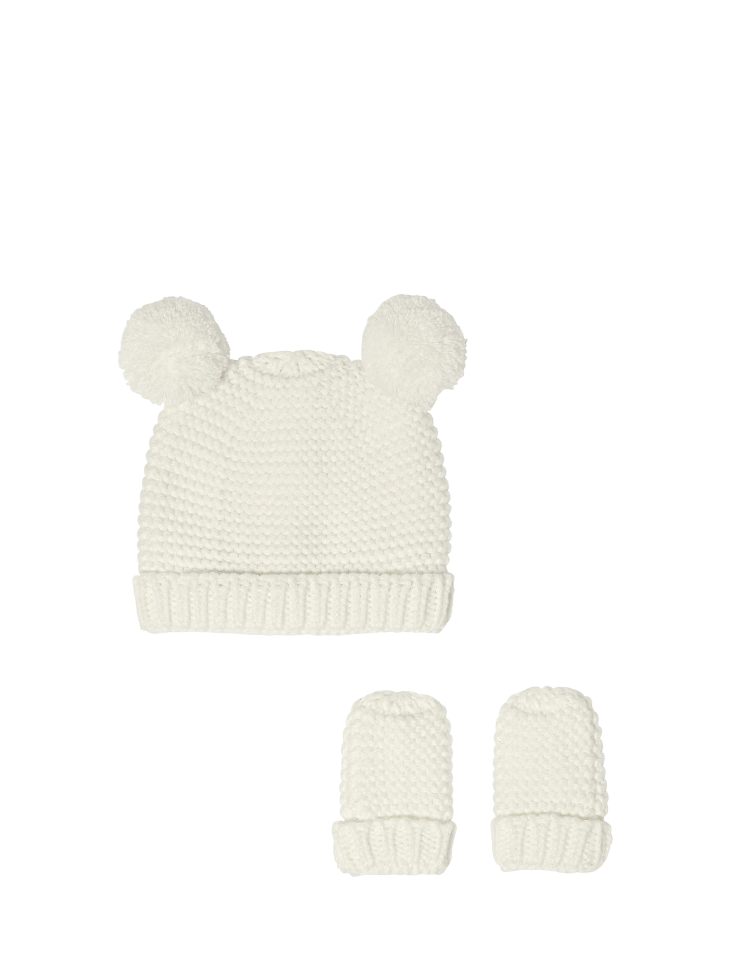 Product image 1 of 5, which shows Katie Loxton Hat & Mittens Set, White