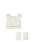 Katie Loxton Hat & Mittens Set, White