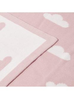 Katie Loxton Printed Baby Blanket, Pink - view 2, Pink