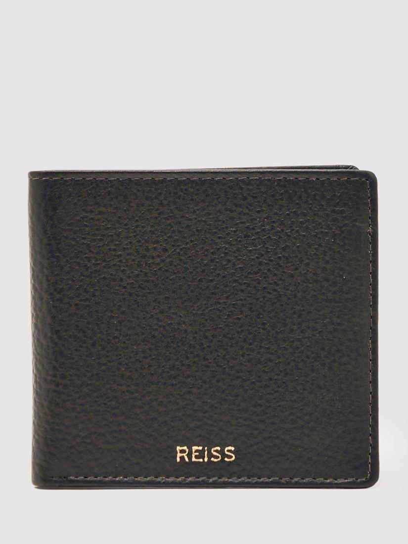 Product image 1 of 3, which shows Reiss Cabot Leather Wallet, Chocolate