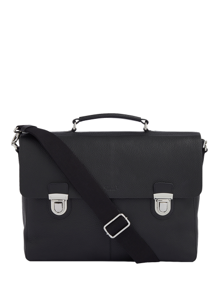 OSPREY LONDON Forest Leather Briefcase, Black