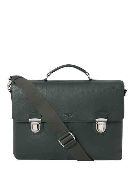 OSPREY LONDON Forest Leather Briefcase, Forest