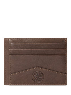 OSPREY LONDON Compass Leather Card Holder, Tan, Tan