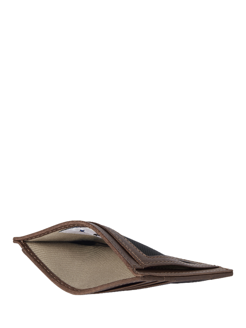 Product image 5 of 5, which shows OSPREY LONDON Compass Leather Card Holder, Tan