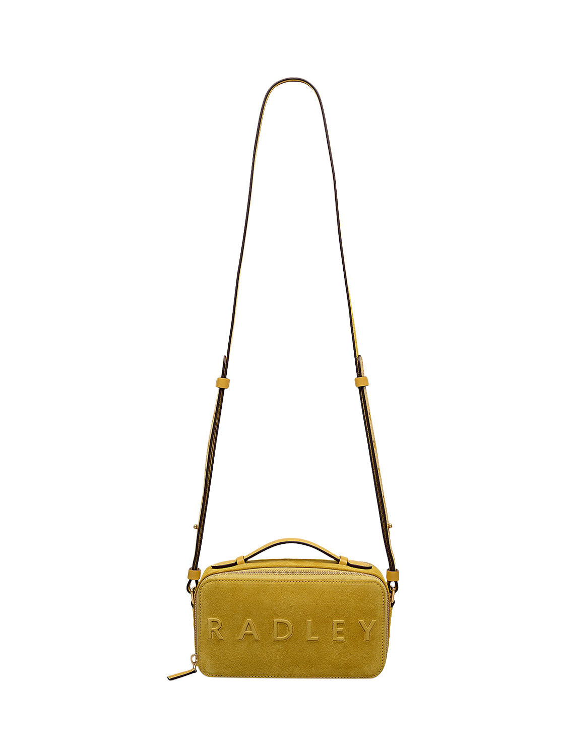 Product image 1 of 6, which shows Radley Calvert Road Leather Mini Camera Bag, Ochre