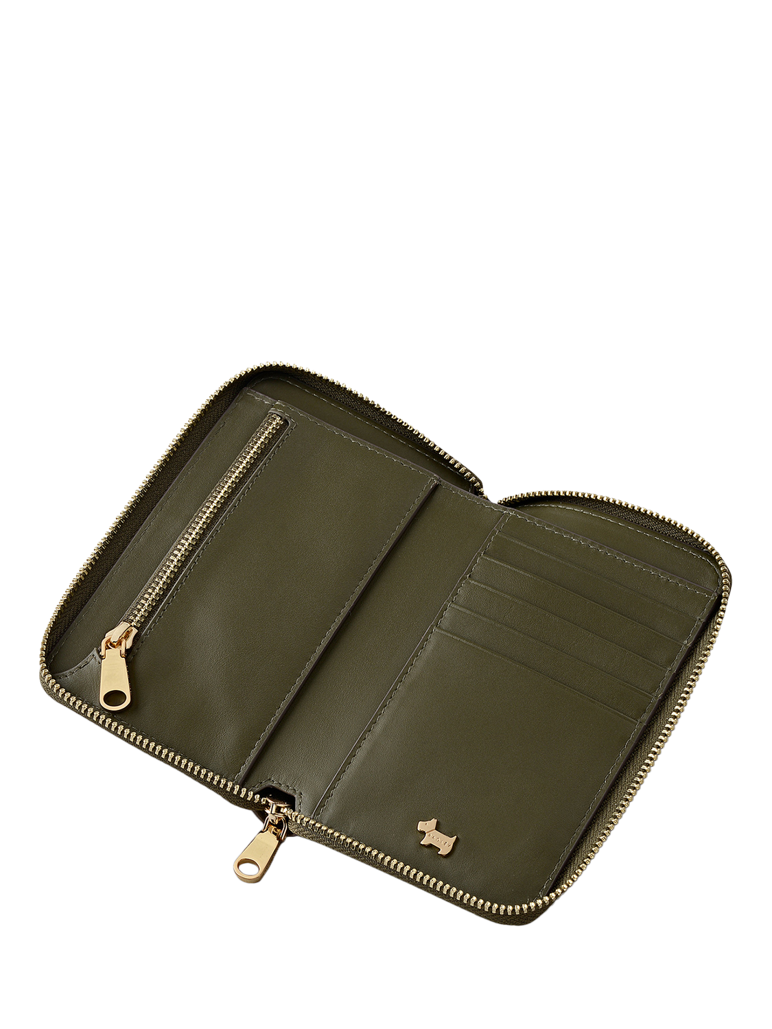 Product image 3 of 3, which shows Radley Pockets Medium Leather Wallet, Pine Needle