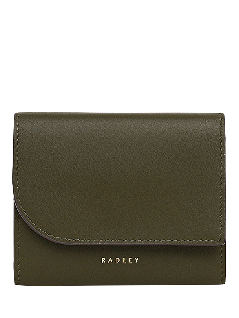 Product image 1 of 4, which shows Radley Pockets Tri Fold Leather Purse, Pine Needle