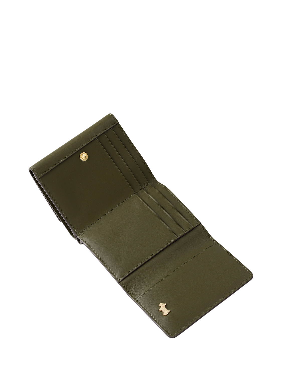 Product image 3 of 4, which shows Radley Pockets Tri Fold Leather Purse, Pine Needle