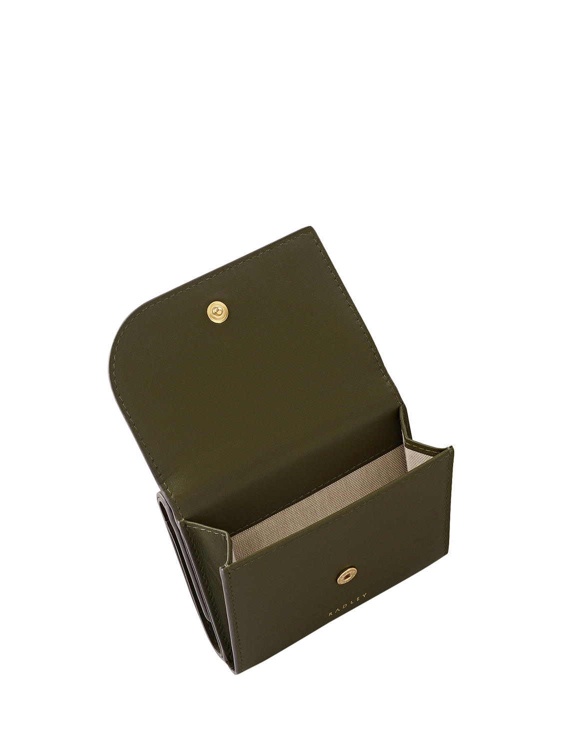 Product image 4 of 4, which shows Radley Pockets Tri Fold Leather Purse, Pine Needle