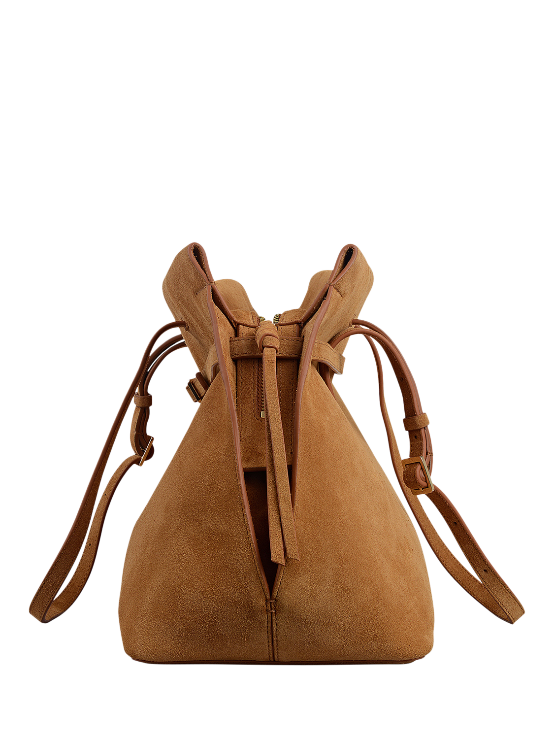 Product image 4 of 7, which shows Radley The Christina Suede Shoulder Bag, Toffee