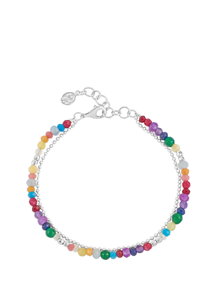 Dower & Hall Tutti Frutti Orissa Bracelet, Silver/Multi, Silver/Multi