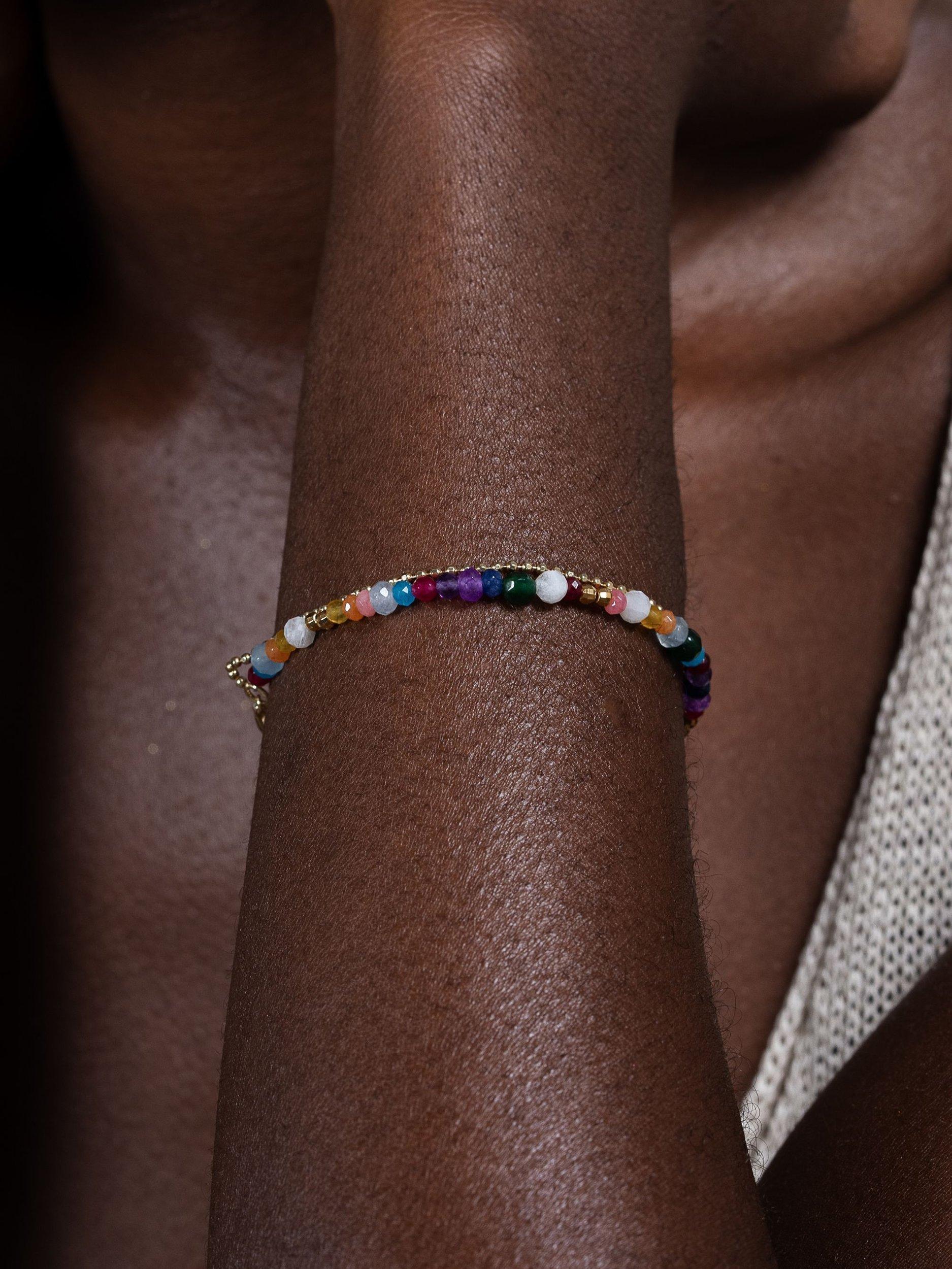 Product image 3 of 7, which shows Dower & Hall Tutti Frutti Orissa Bracelet, Gold