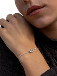Dower & Hall Chain Octagon Gem Bracelet, White Topaz