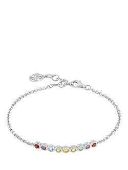 Dower & Hall Gemstone Bracelet, Multi/Silver, Silver
