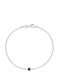 Dower & Hall True Sapphire Dewdrop Chain Bracelet, Silver