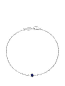 Dower & Hall True Sapphire Dewdrop Chain Bracelet, Silver, Silver