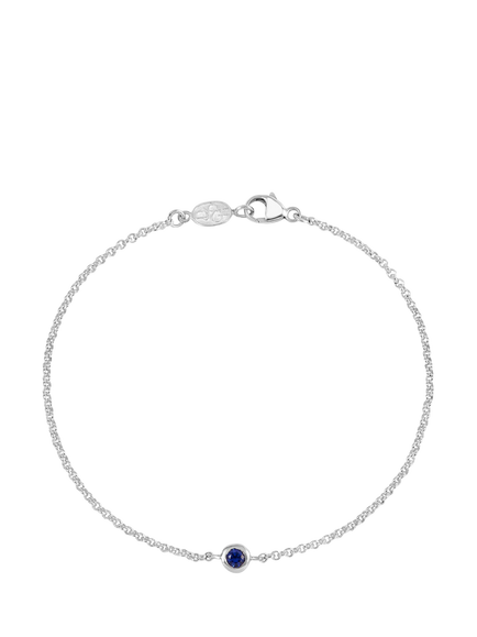 Dower & Hall True Sapphire Dewdrop Chain Bracelet, Silver, Silver