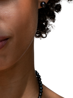 Dower & Hall 8mm Freshwater Pearl Stud Earrings, Silver - view 2, Silver/Multi