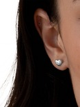 Dower & Hall Mini Puff Heart Stud Earrings