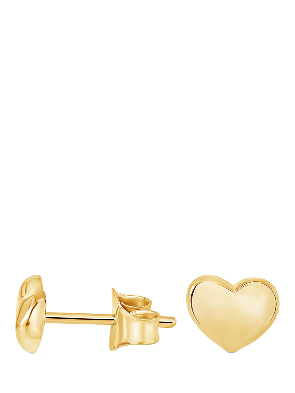 Product image 1 of 5, which shows Dower & Hall Mini Puff Heart Stud Earrings, Gold