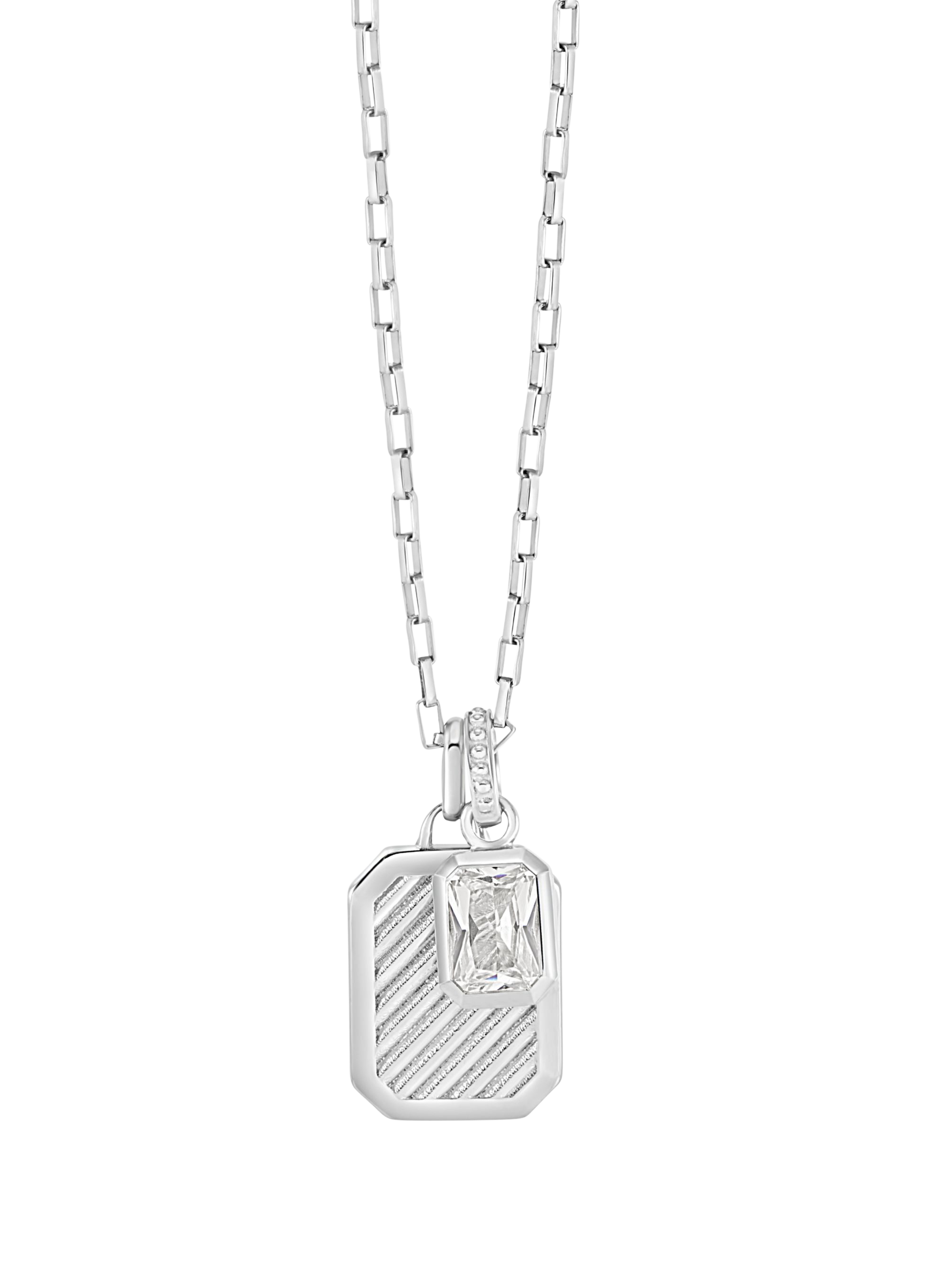 Product image 1 of 5, which shows Dower & Hall Men's Humbug Necklace, Silver
