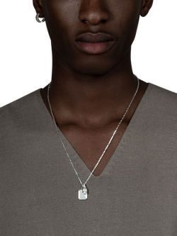 Dower & Hall Men's Humbug Necklace, Silver - view 2, Silver