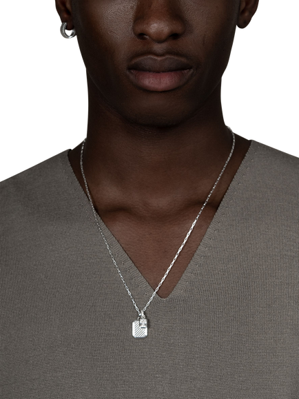 Dower & Hall Men's Humbug Necklace, Silver - view 2, Silver