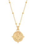 Dower & Hall True North Compass Pendant Necklace, Gold